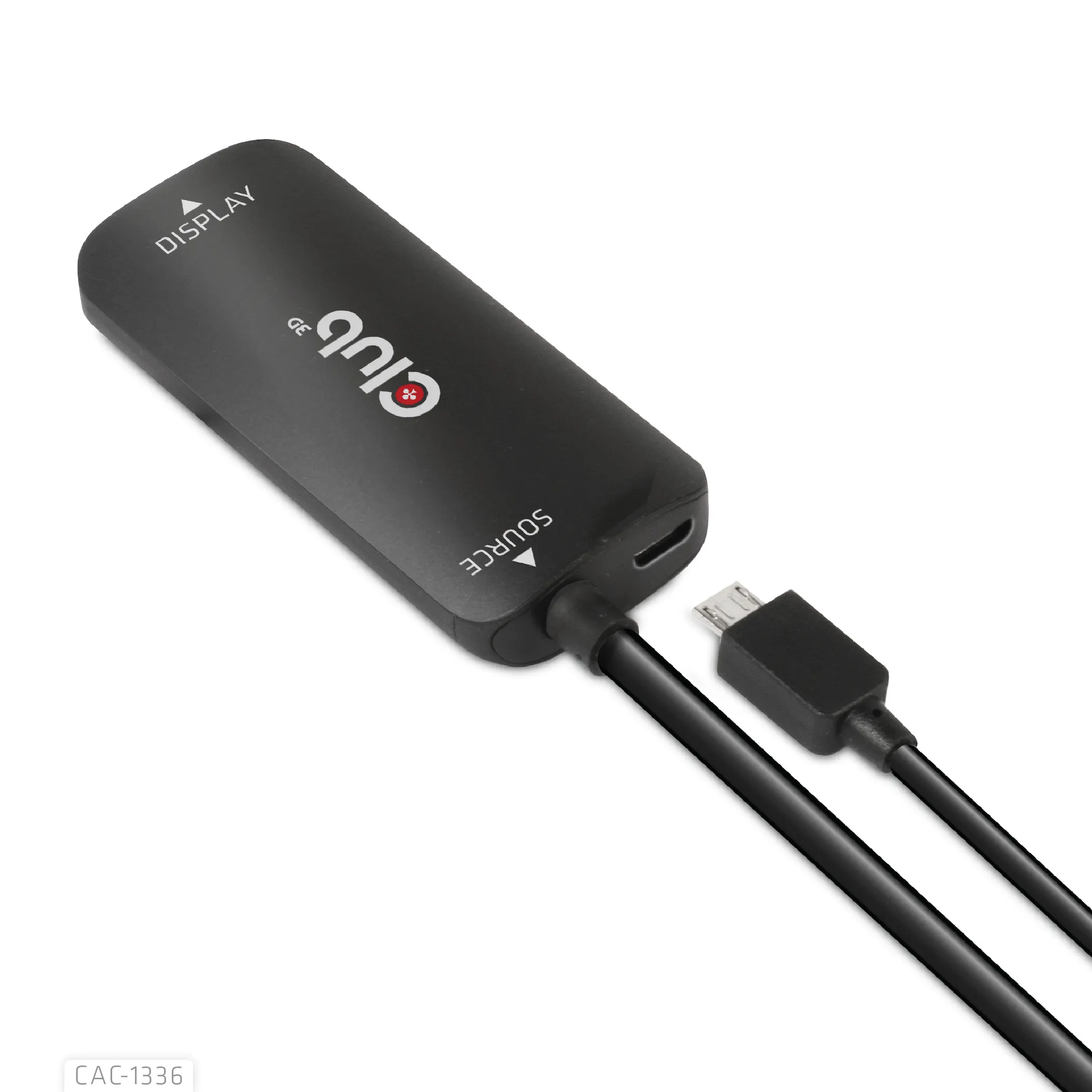 Club 3D  Micro-USB B - USB-C -kaapeli, 0,20 m, Musta