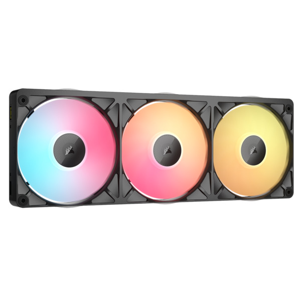 Corsair iCUE LINK RX360 II, 360 mm, PWM, Magnetic Dome Bearing, ARGB Fan Kit, 3-pack, Black