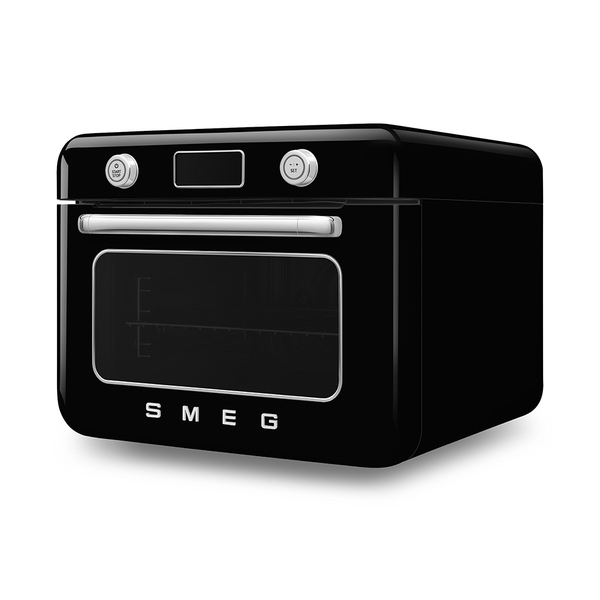 Smeg 50's Style -yhdistelm&auml;uuni, Musta
