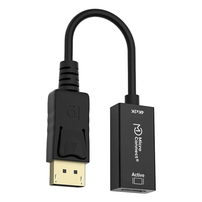 MicroConnect Adapter Displayport-HDMI M-F - adapter, Svart