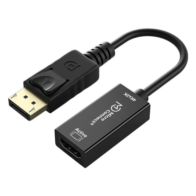 MicroConnect Adapter Displayport-HDMI M-F - adapter, Svart