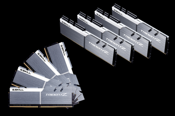 G.Skill Trident Z 128 GB (8 x 16 GB) DDR4 3200 MHz, CL14 - minne, Silver/Vit