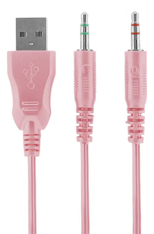 Deltaco Pink Line PH85 Stereo - gaming headset, pink