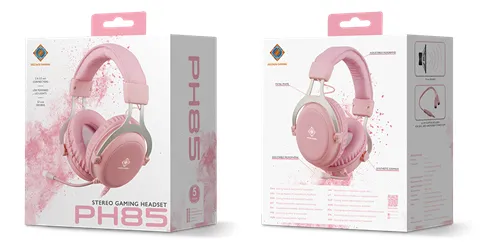 Deltaco Pink Line PH85 Stereo - gaming headset, pink