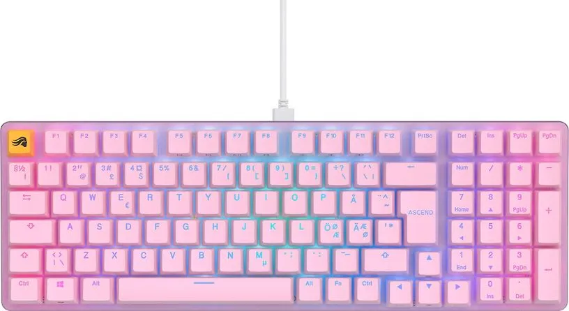 Glorious GMMK 2 Full-Size 96% Fox switch - gaming keyboard, pink
