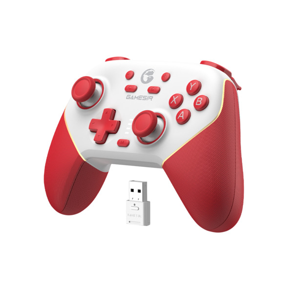 GameSir T4n Pro Multiplatform Gamepad -langaton ohjain, punainen, valkoinen (Hall-Effect Sticks)