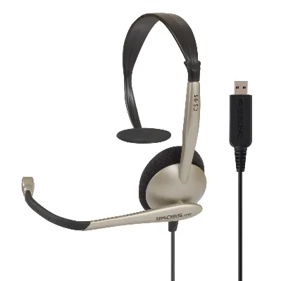 Koss CS95 Mono USB -kuuloke mikrofonilla, champaign