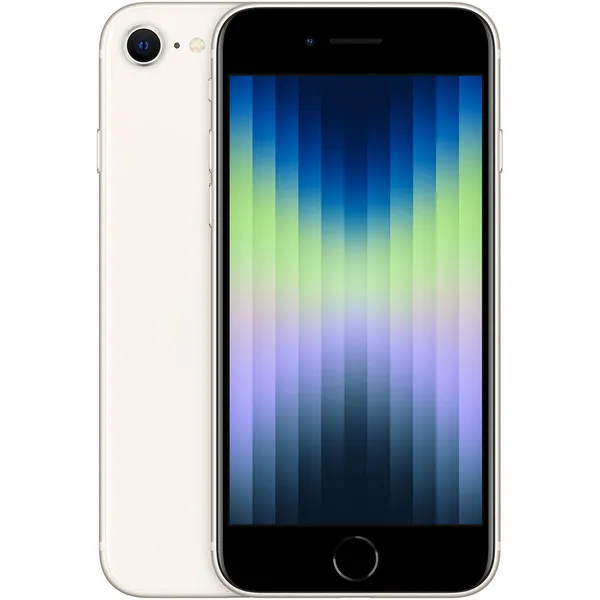 Renoverad iPhone SE (2022) 64 GB - mobiltelefon, Svart (Gradering: Bruksskick)