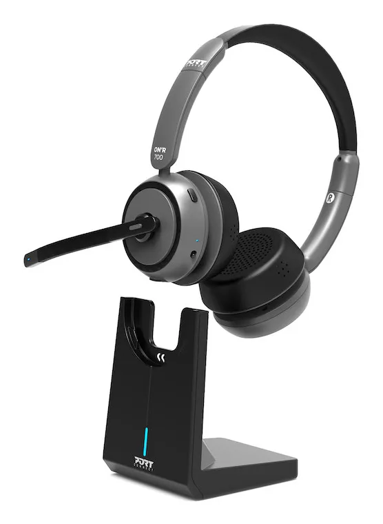 Port Designs PRO ON&rsquo;R 700 -langaton kuulokemikrofoni + latausteline, musta