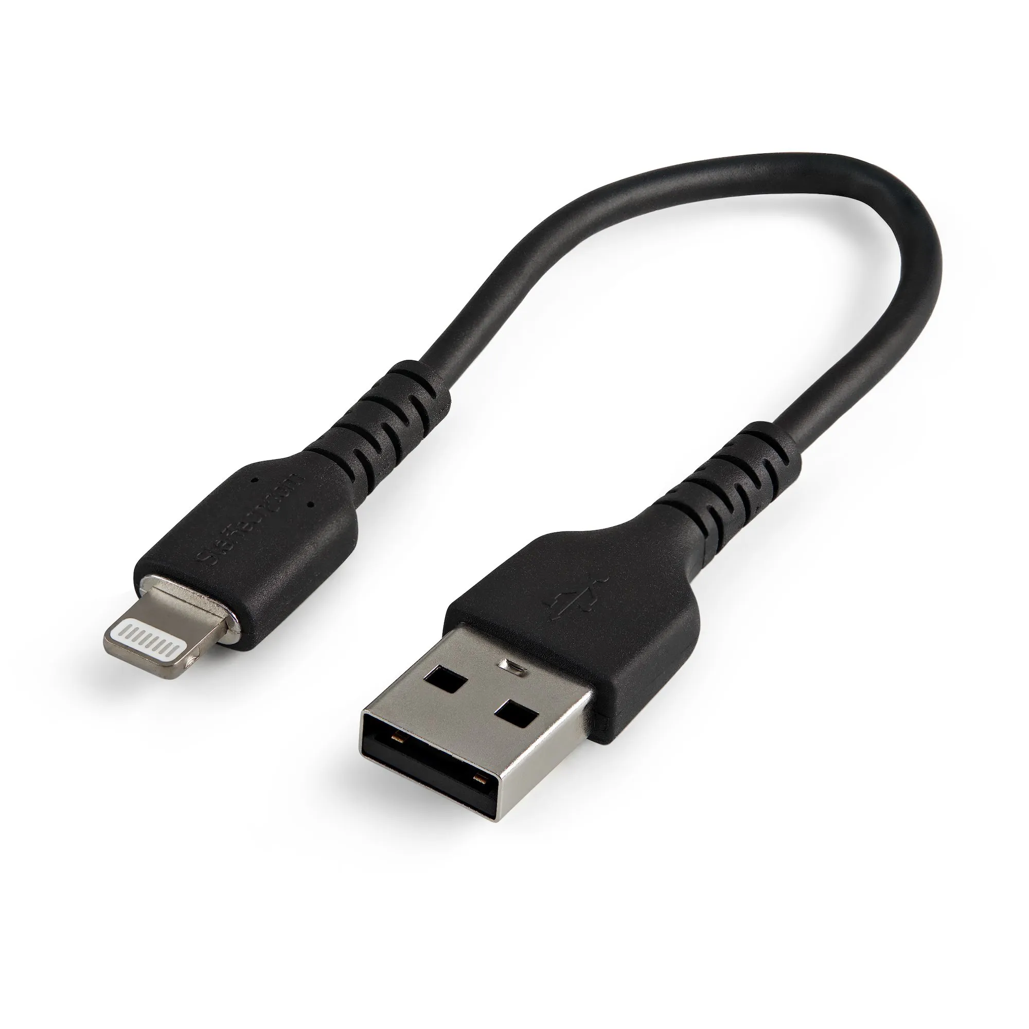15CM USB TO LIGHTNING CABLE - APPLE MFI CERTIFIED - BLACK