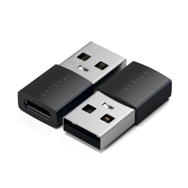Satechi USB-A - USB-C 2-pakkaus - Sovitin, Avaruusmusta