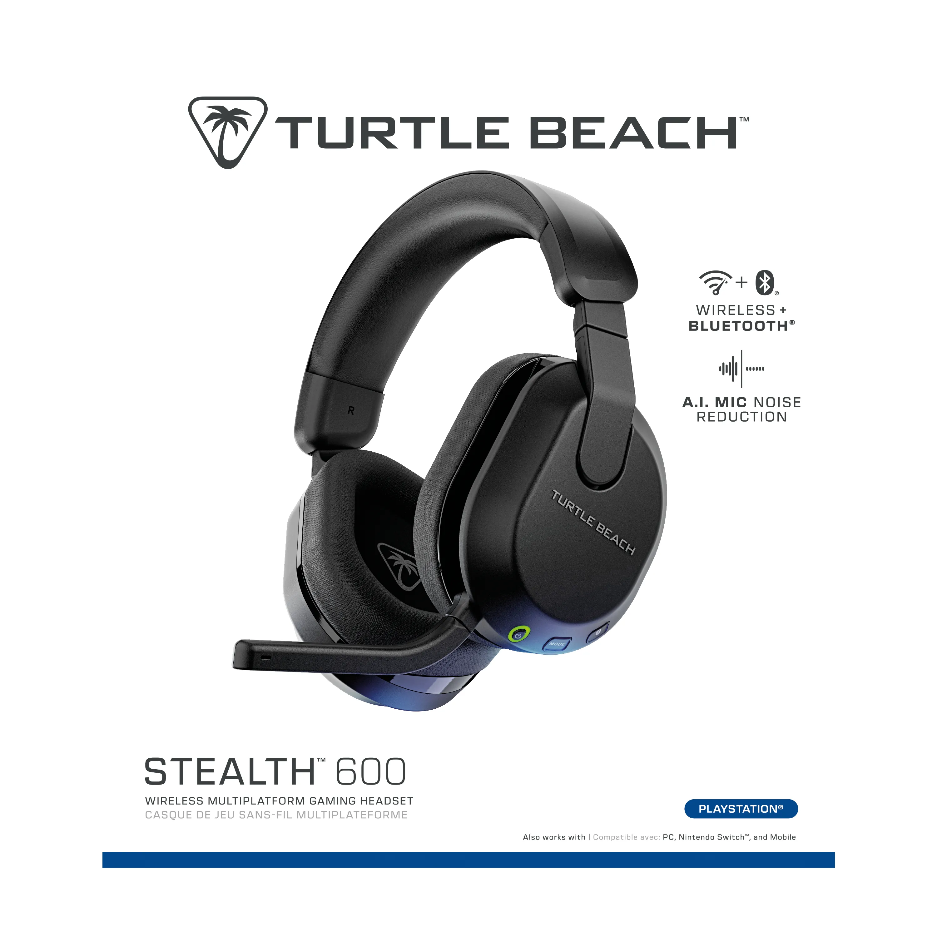 Turtle Beach Stealth 600 Gen 3 PS Wireless Gaming Headset, Black