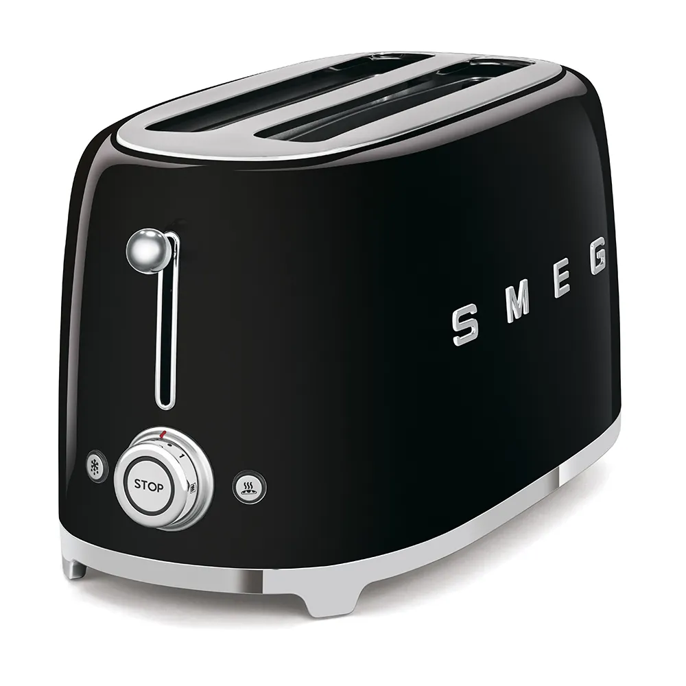 Smeg TSF02BLEU 4-viipaleen leivänpaahdin, musta
