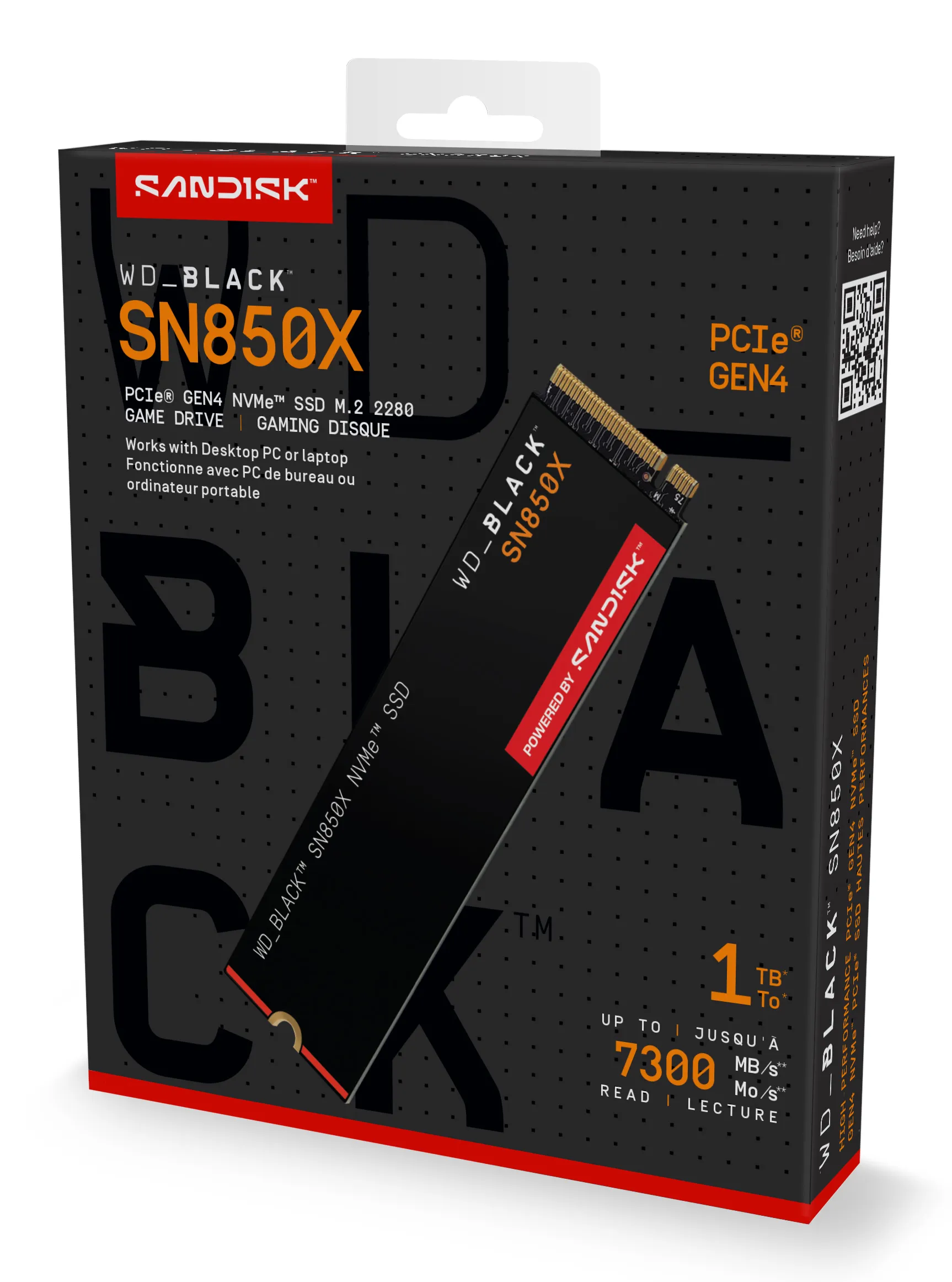 WD Black SN850X 1 Tt M.2 PCIe 4.0 NVMe -SSD-levy