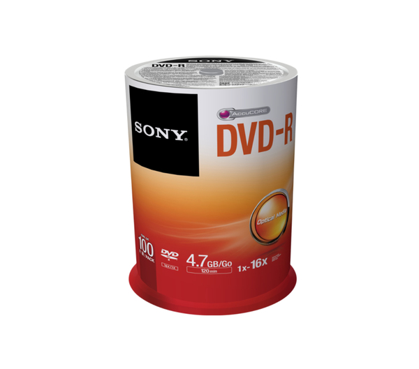 DVD-R, 16X, SPINDLE 100 PCS