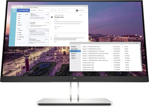 Kunnostettu HP E23 G4 23" Full HD IPS, musta/hopea (Erinomainen  kunto)