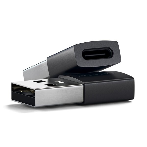 Satechi USB-A - USB-C 2-pakkaus - Sovitin, Avaruusmusta