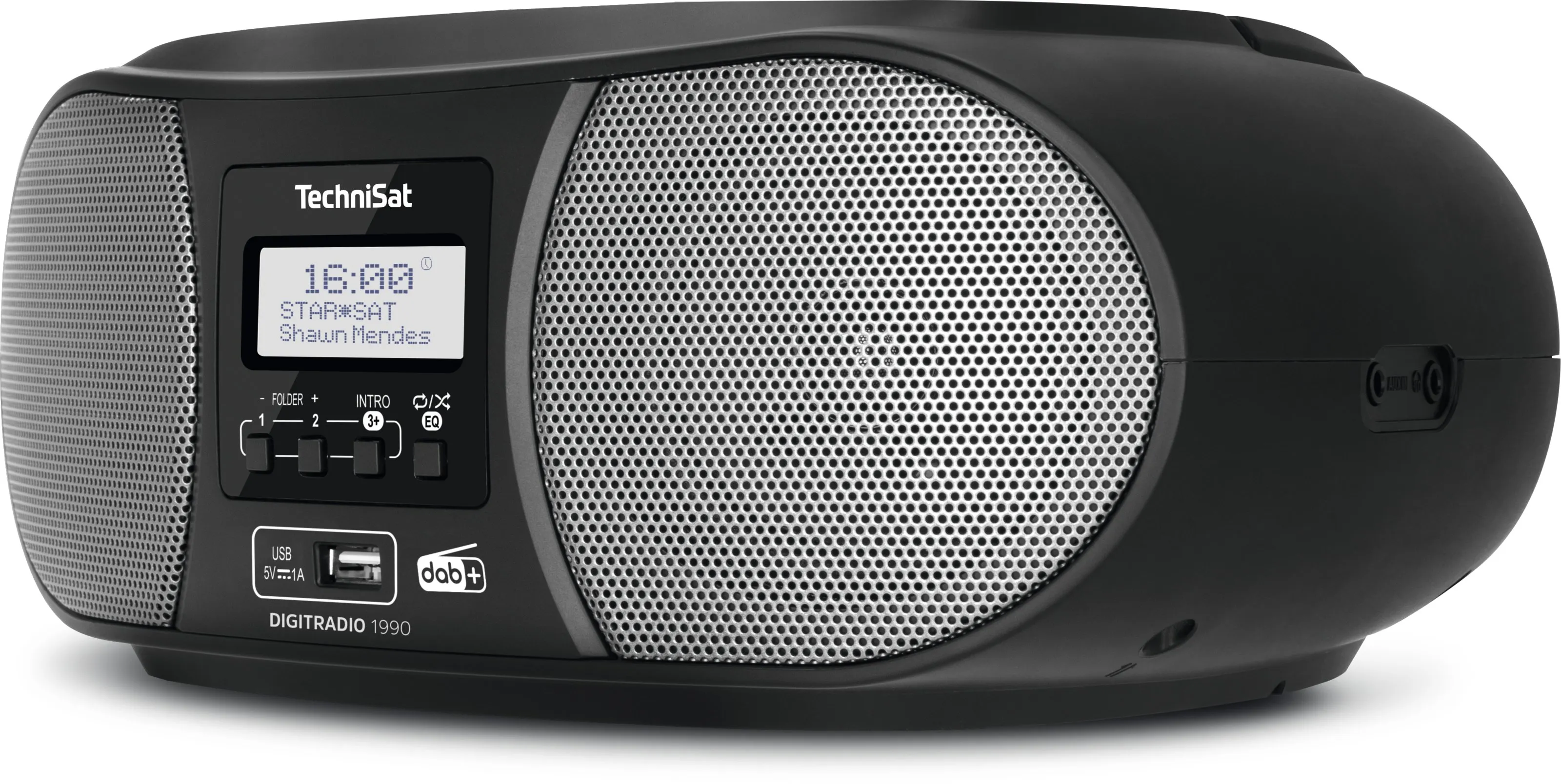 Digitradio 1990 Portable Analog &amp; Digital Black, Grey
