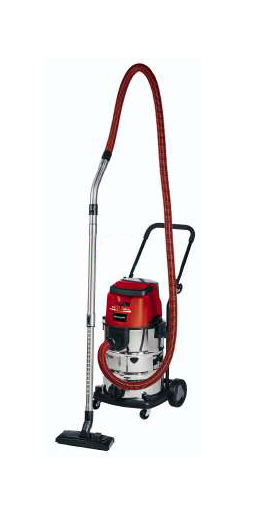 Einhell TE-VC 36/30 Li S-Solo 30L Wet and dry vacuum cleaner, Black, Grey, Red