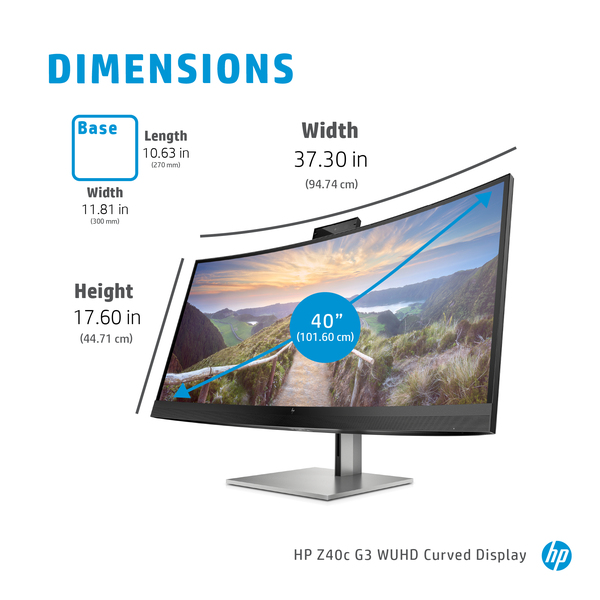 HP 40" Z40c G3 Conferencing, 5120x2160px, IPS - curved monitor