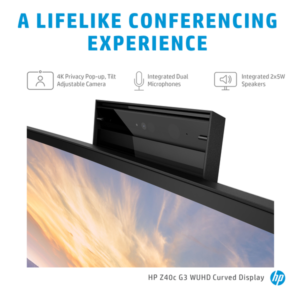 HP 40" Z40c G3 Conferencing, 5120x2160px, IPS - curved monitor