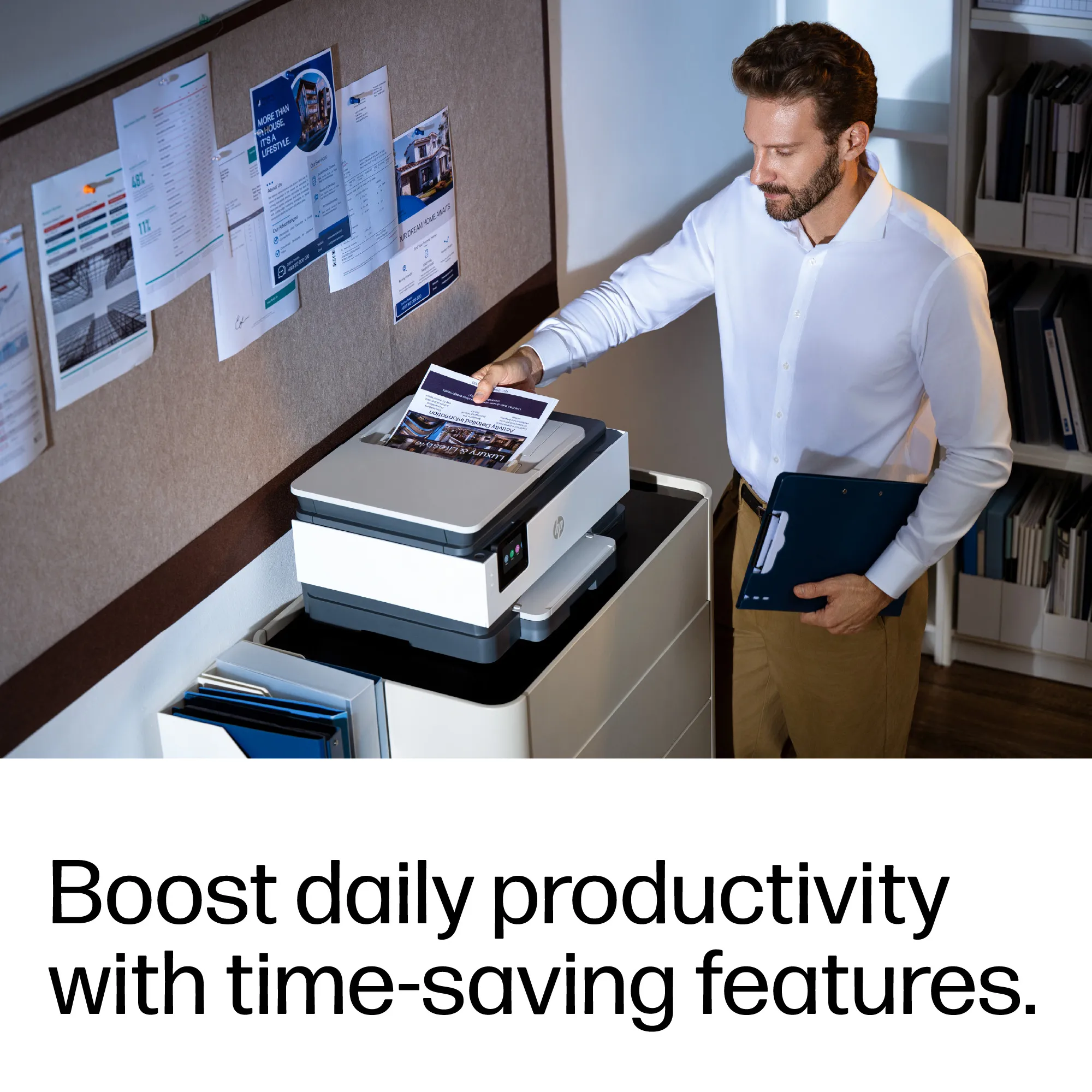 HP Officejet Pro 8124e All-in-One MFP colour ink-jet A4 12ppmcopy 20ppmprint 225 sheets USB 2.0 LAN Wi-Fi light cement