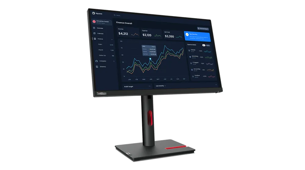 Lenovo ThinkVision T22i-30 21.5" Full HD, IPS -n&auml;ytt&ouml;, USB hub
