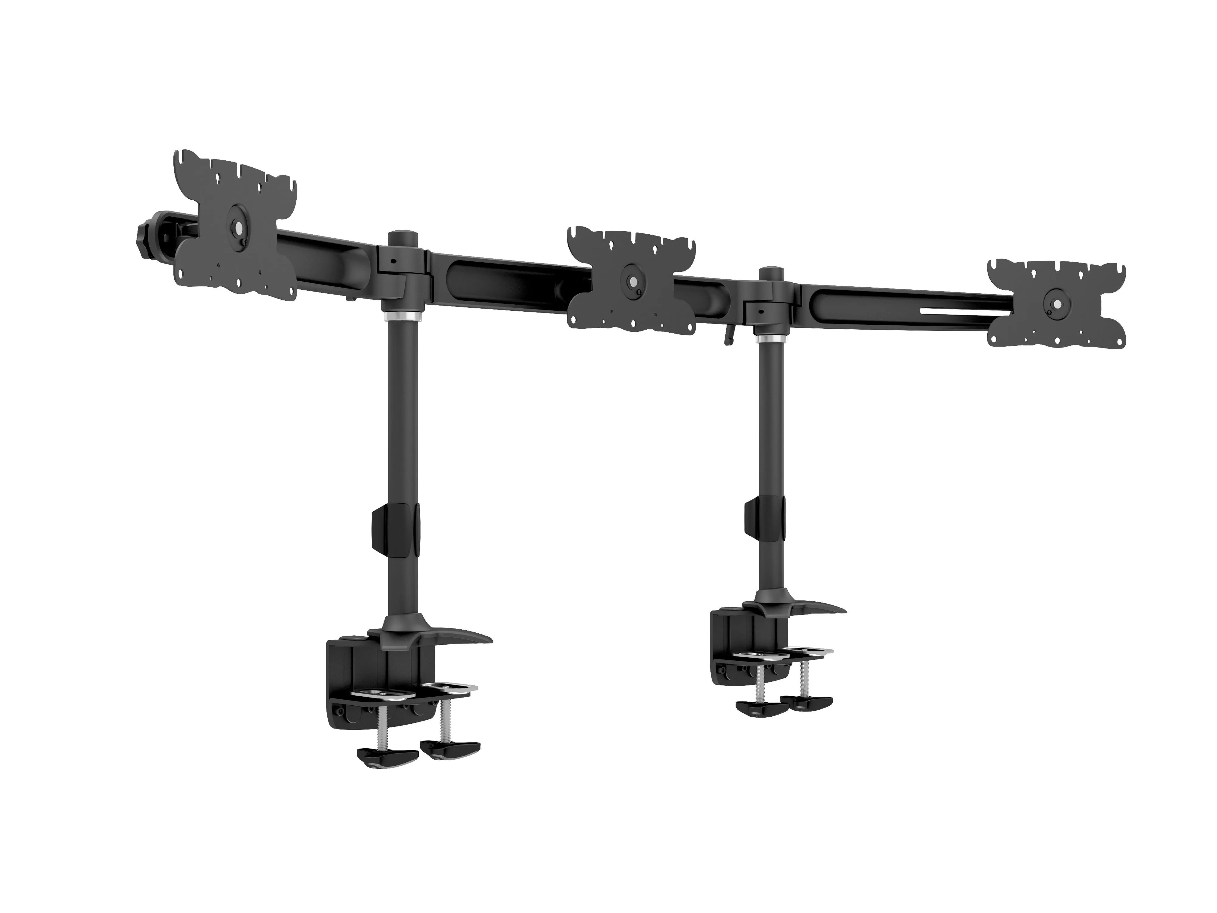 Multibrackets M VESA Desktopmount Triple Desk Clamp 24"-32", pöytäjalusta kolmelle monitorille, musta