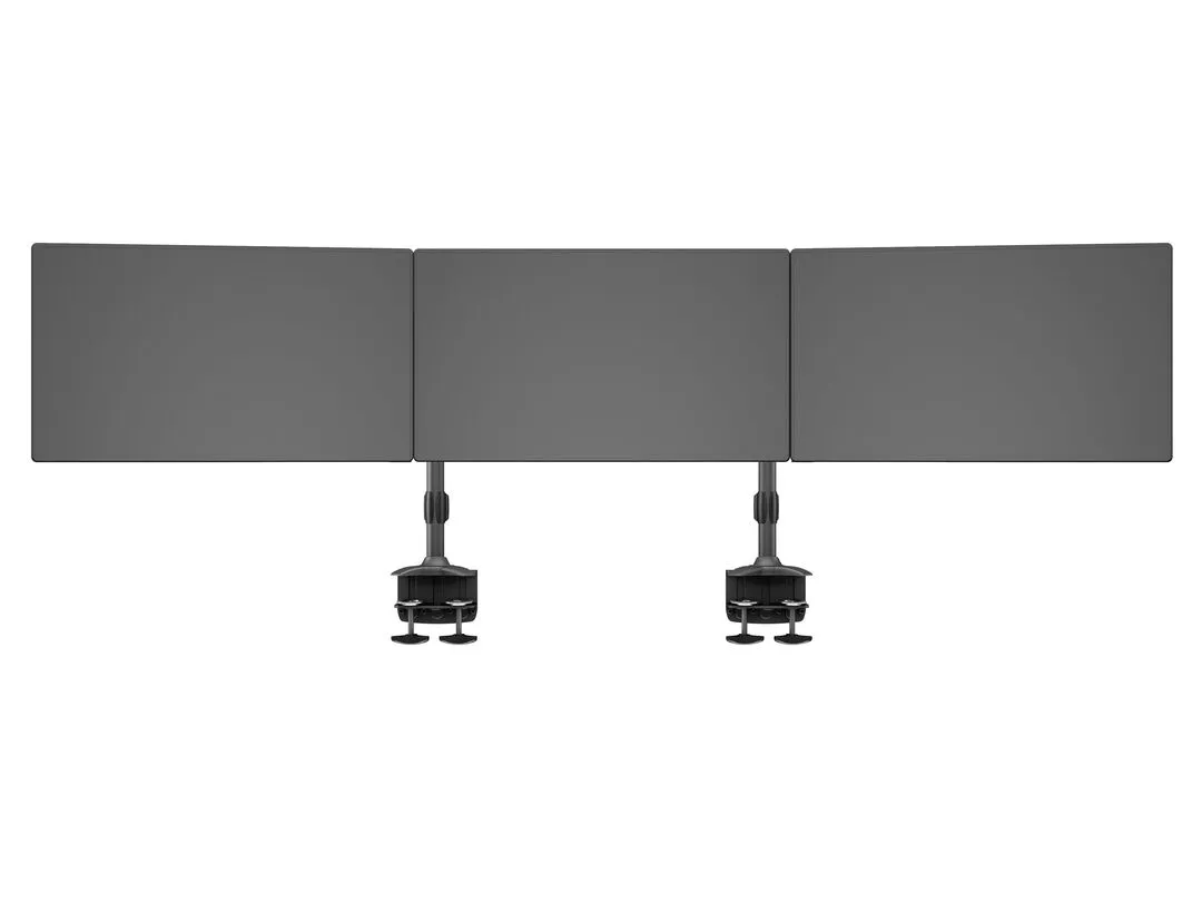 Multibrackets M VESA Desktopmount Triple Desk Clamp 24"-32", pöytäjalusta kolmelle monitorille, musta