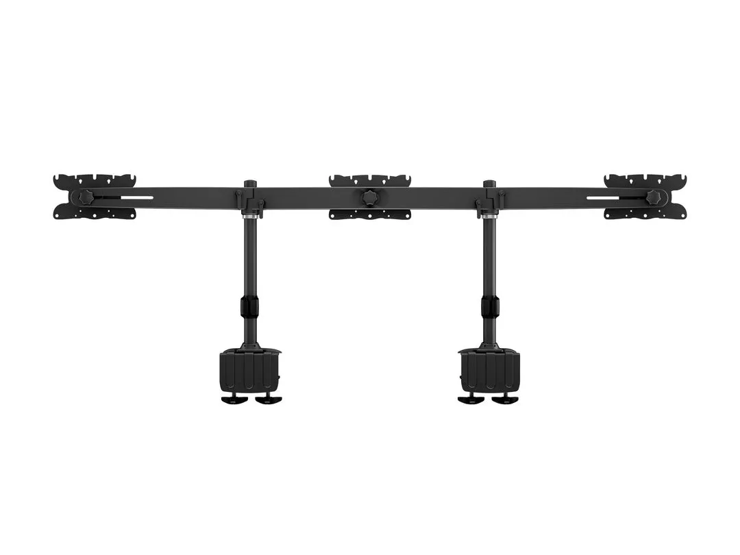 Multibrackets M VESA Desktopmount Triple Desk Clamp 24&quot;-32&quot;, p&ouml;yt&auml;jalusta kolmelle monitorille, musta