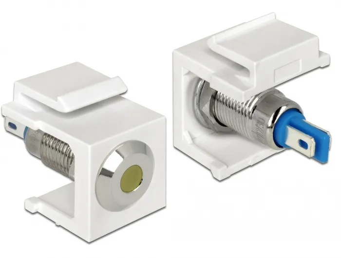keystone LED yellow 6 V flat,white