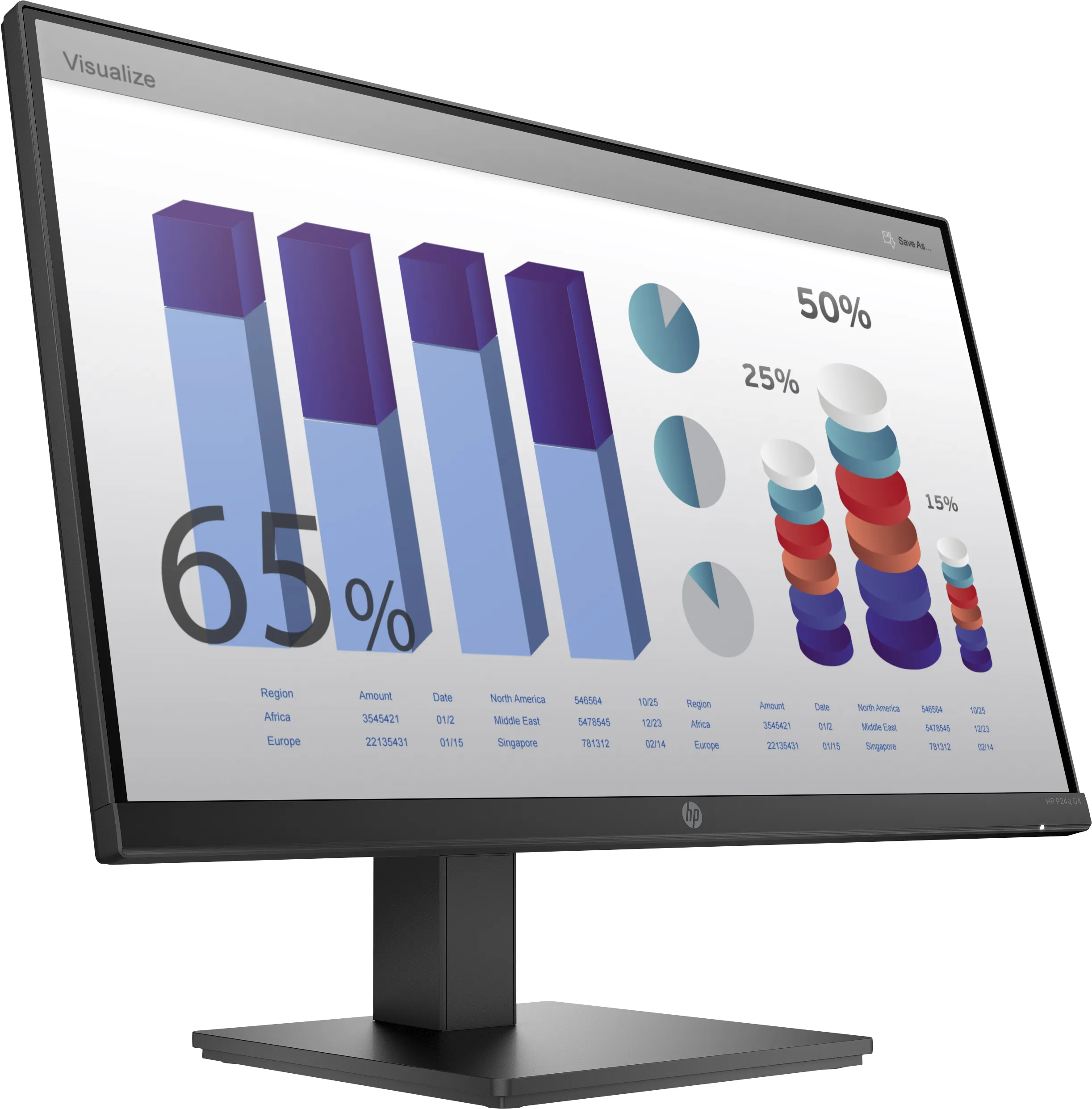 HP 24&quot; P24q G4, QHD, IPS - monitor