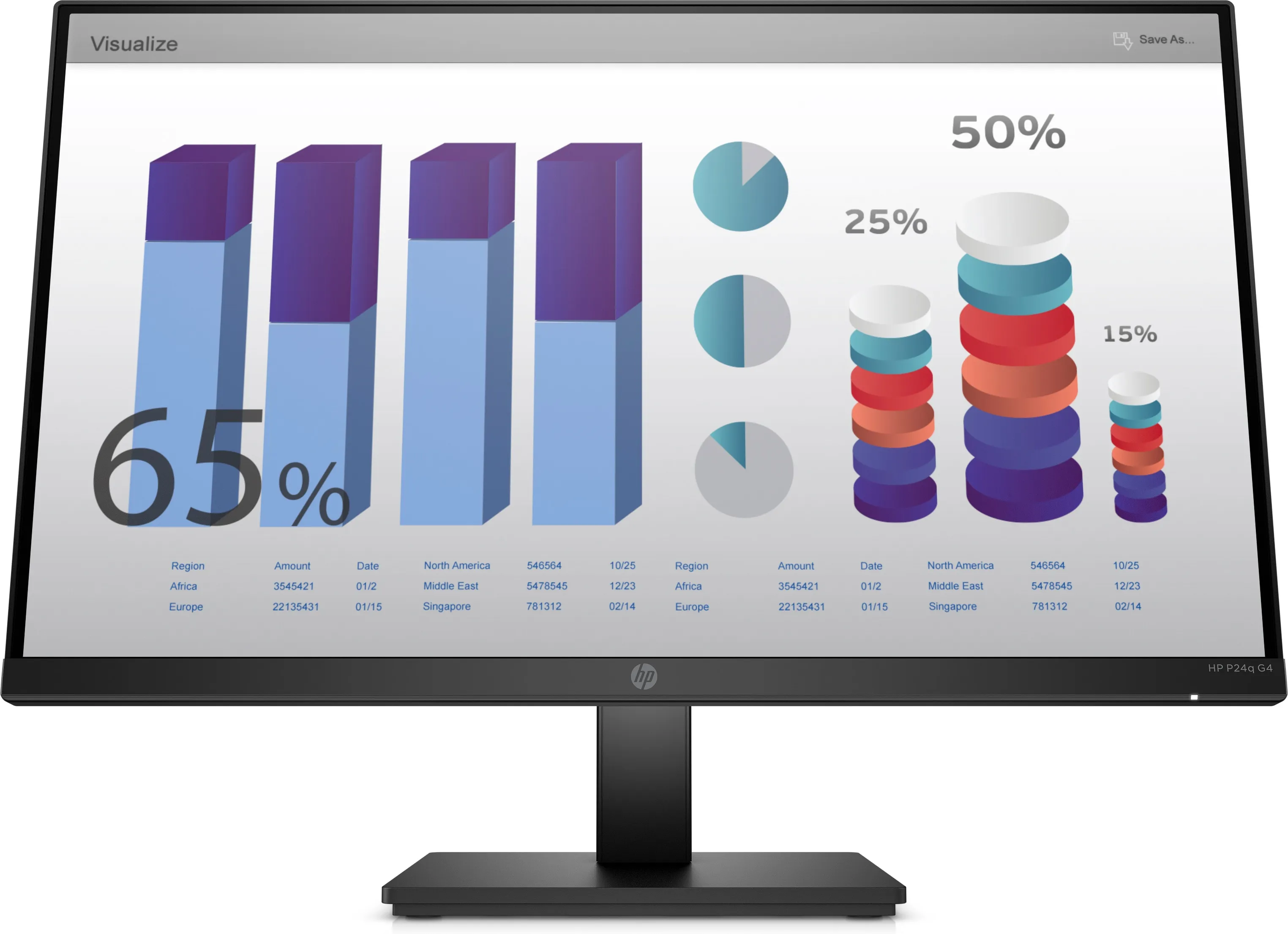 HP 24&quot; P24q G4, QHD, IPS - monitor