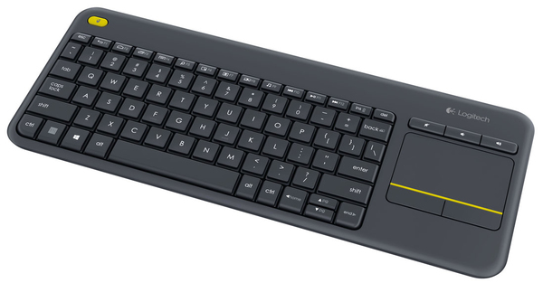 Logitech K400 Plus Touch - wireless keyboard, black