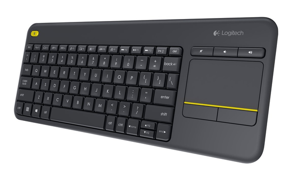 Logitech K400 Plus Touch - tr&aring;dl&ouml;s tangentbord, svart