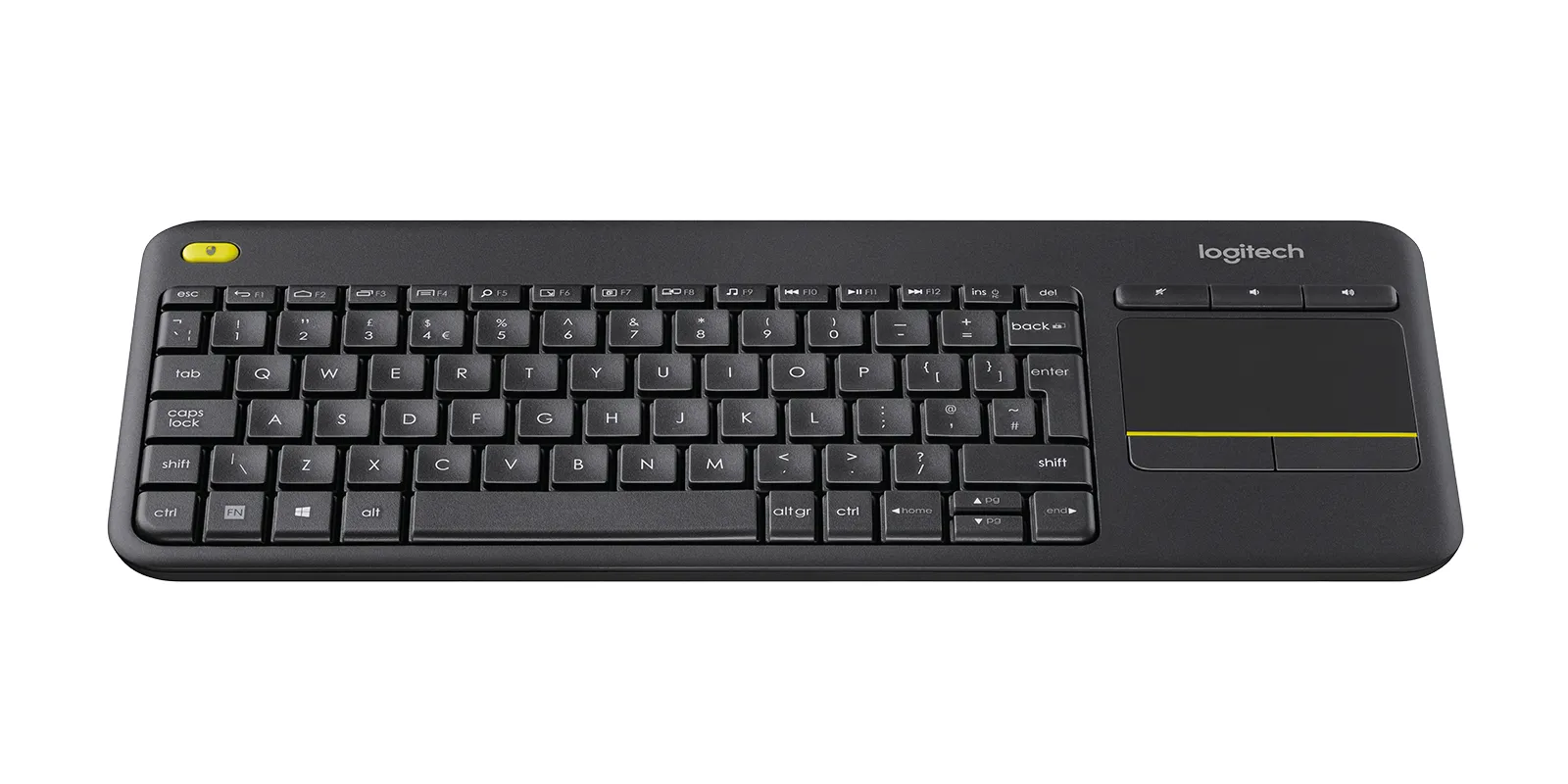 Logitech K400 Plus Touch - wireless keyboard, black