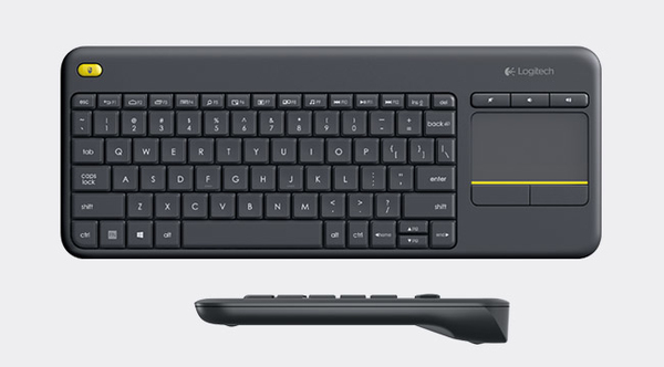 Logitech K400 Plus Touch -langaton n&auml;pp&auml;imist&ouml;, musta