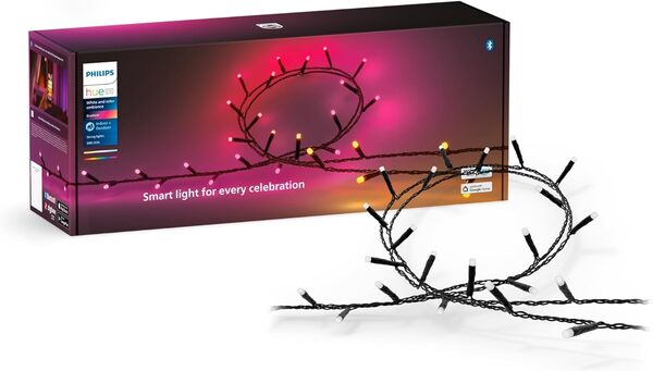 Philips Hue Festavia ljusslinga 500 LED-lampor 40 meter Svart