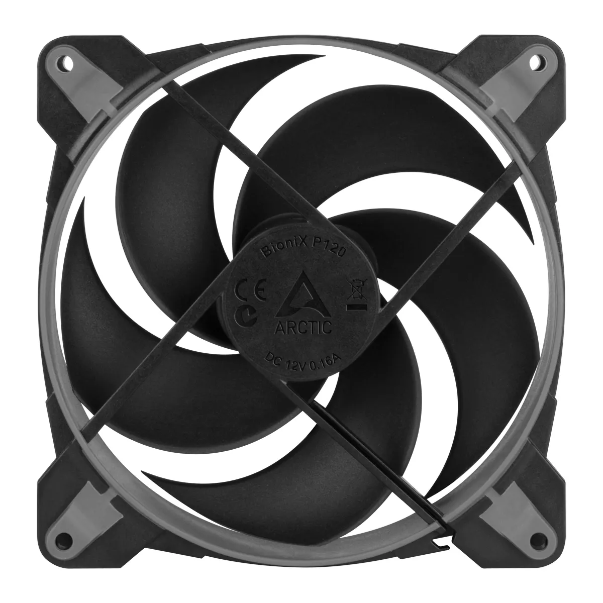Arctic BioniX P120, 120mm PWM -fan, grey/black