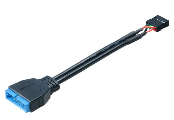 USB 3.0 19-pin uros - USB 2.0 sisäinen 9-pin liitos