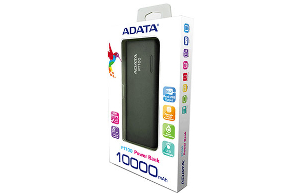 A-Data PT100 Power Bank 10000mAh - Black/Green