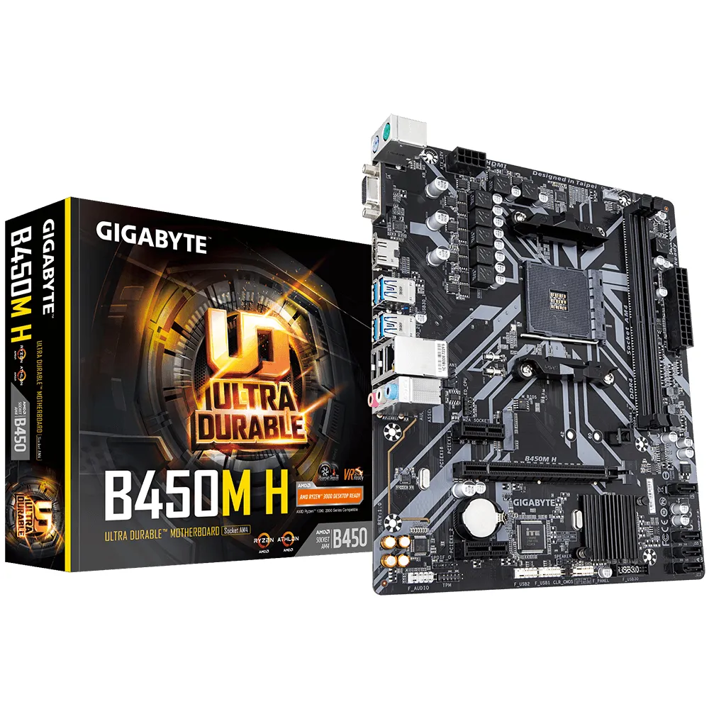 Gigabyte B450M H mATX-emolevy