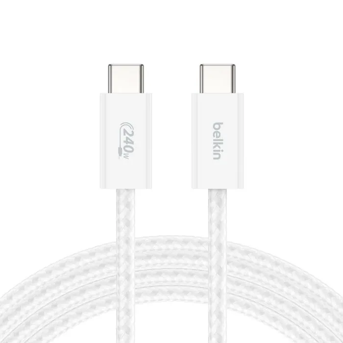 Belkin BoostCharge USB-C cable, 240W, 2 m, White, 2 pcs