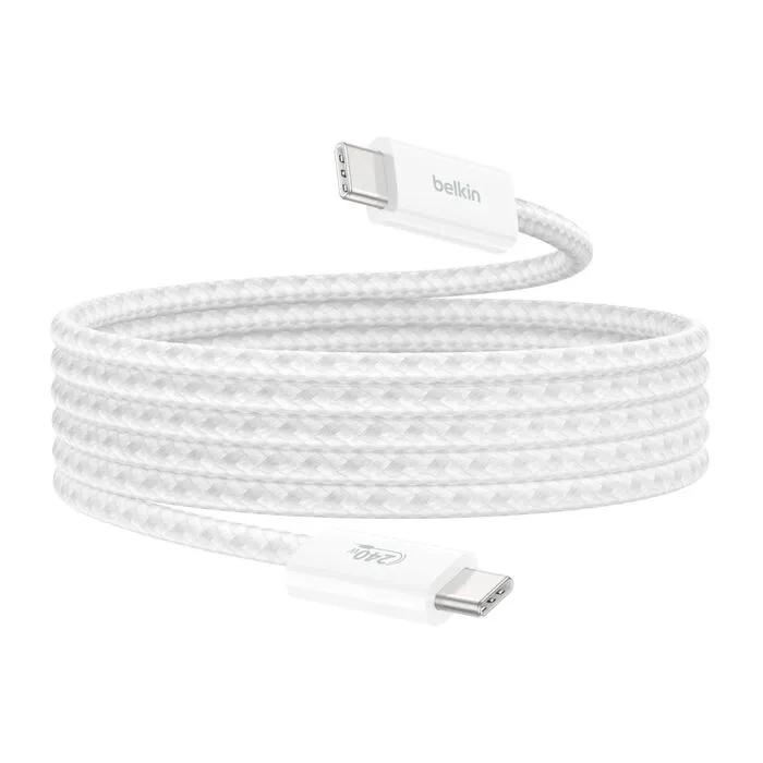 Belkin BoostCharge USB-C cable, 240W, 2 m, White, 2 pcs