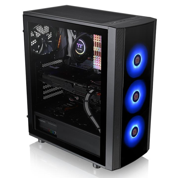 Thermaltake Versa J25 TG RGB - Mid Tower case, window, Black