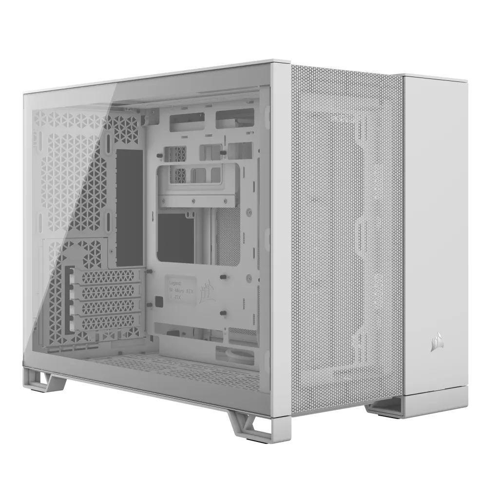 Corsair 2500D Airflow Dual Chamber - Micro-ATX, white