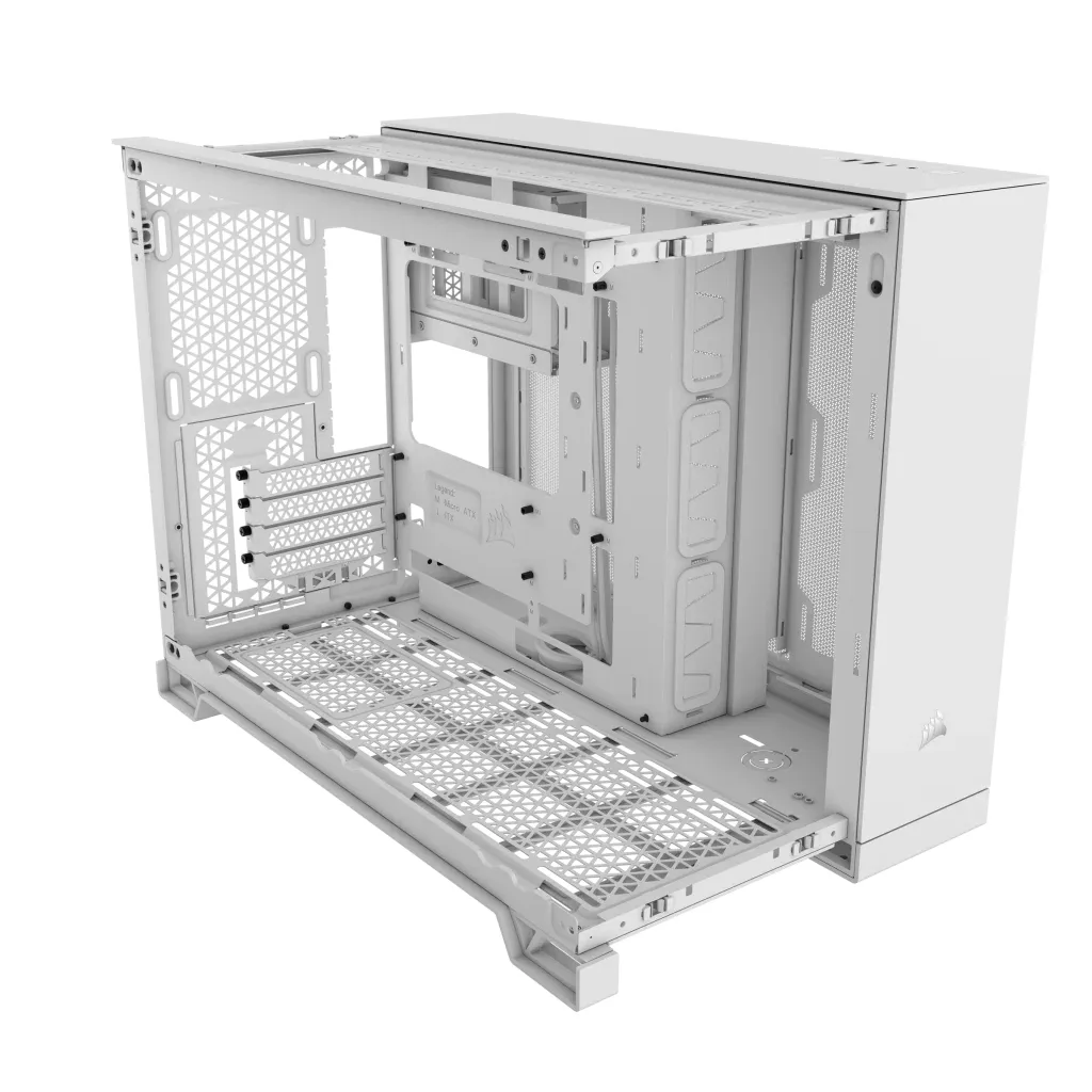 Corsair 2500D Airflow Dual Chamber - Micro-ATX, white