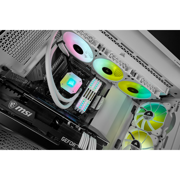Corsair iCUE H150i Elite Capellix White 360mm - AiO CPU vattenkylare