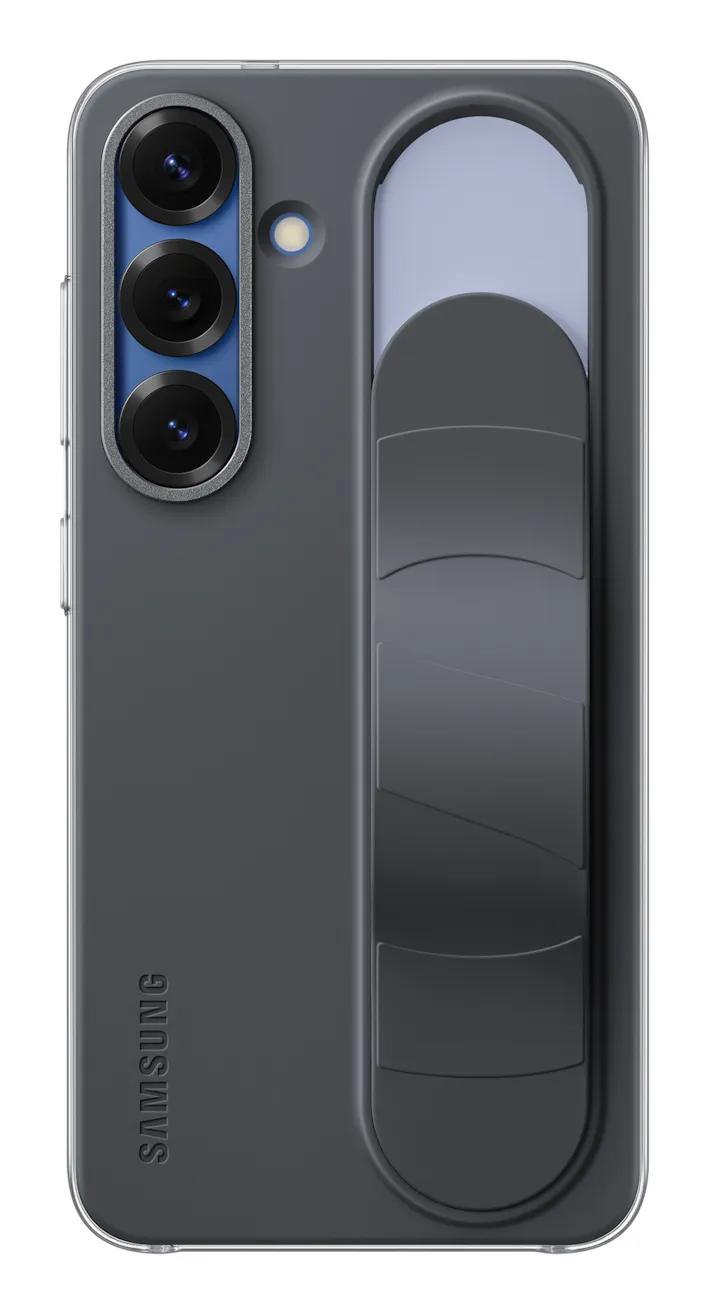 Samsung Galaxy S25 Standing Grip Case, Black/Blue
