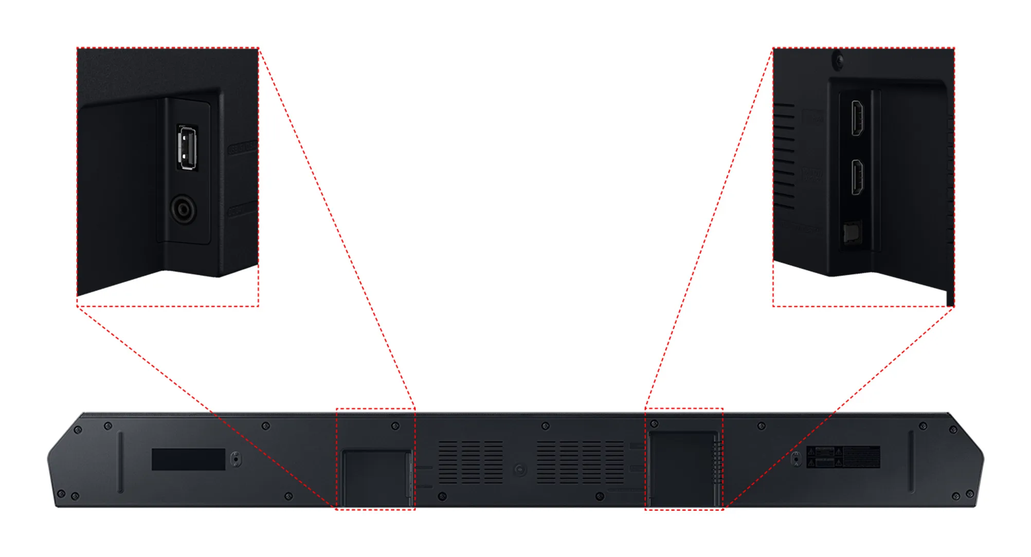 Samsung HW-Q600C 3.1.2 Dolby Atmos Soundbar system, with wireless subwoofer, Black